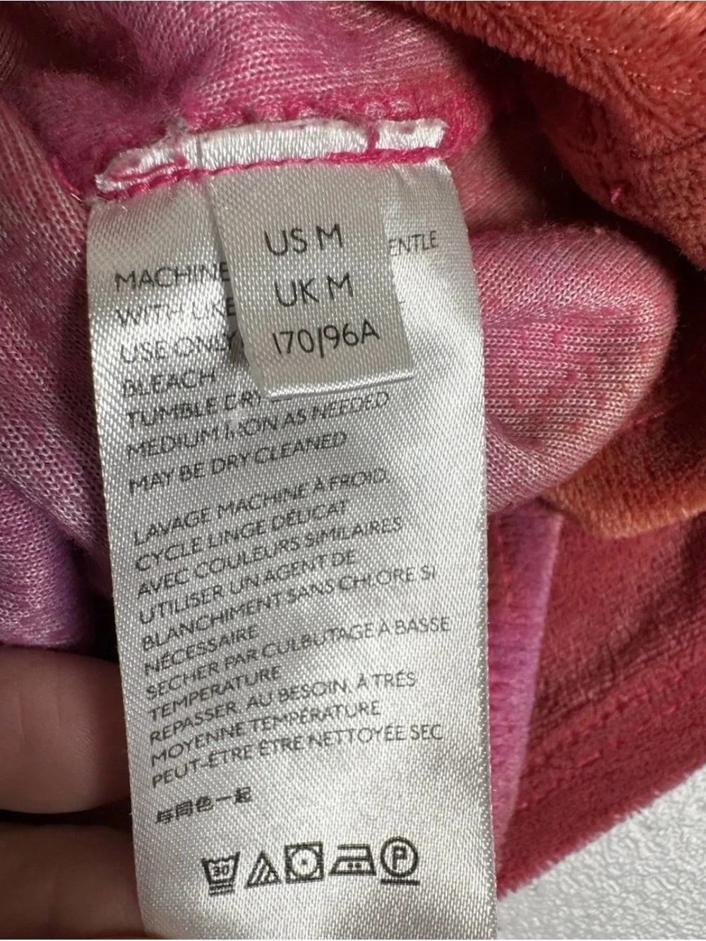 Free People Pink and Purple Tie-Dye Short Sleeve Tee Medium Velvet Feel